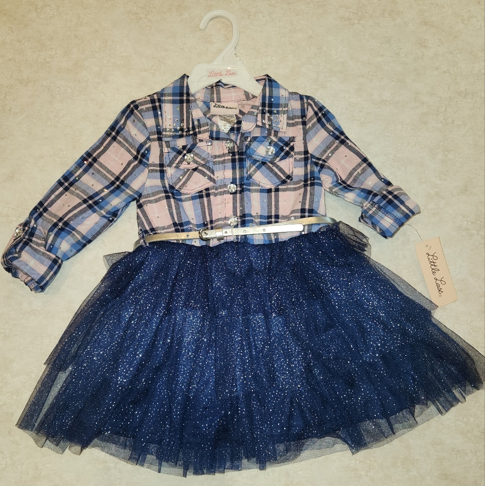 Little Lass Tulle Ruffle Dress